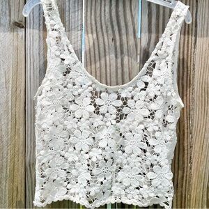 Floral crotchet top/overlay